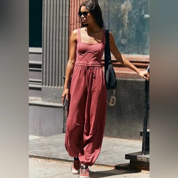 Free People Pants - Free People Pink Jumpsuit